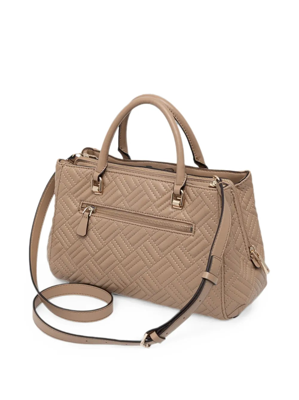 GUESS USA Sally gewatteerde shopper met logobedel Beige