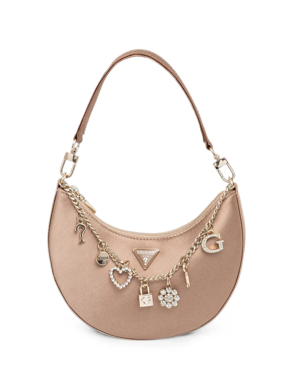 GUESS USA Borsa tote Tasmin con ciondolo - Toni neutri