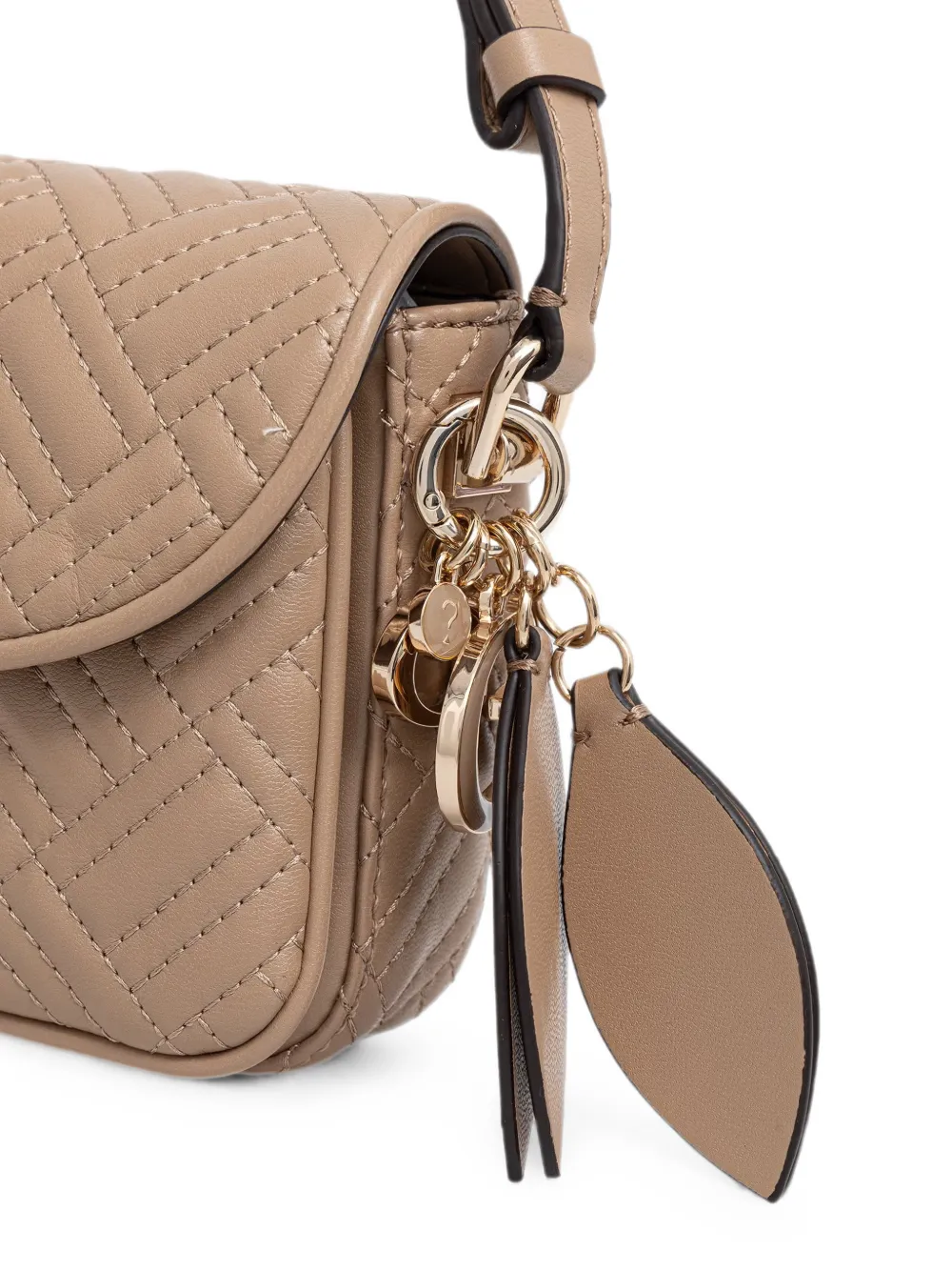GUESS USA Sally gewatteerde schoudertas Beige