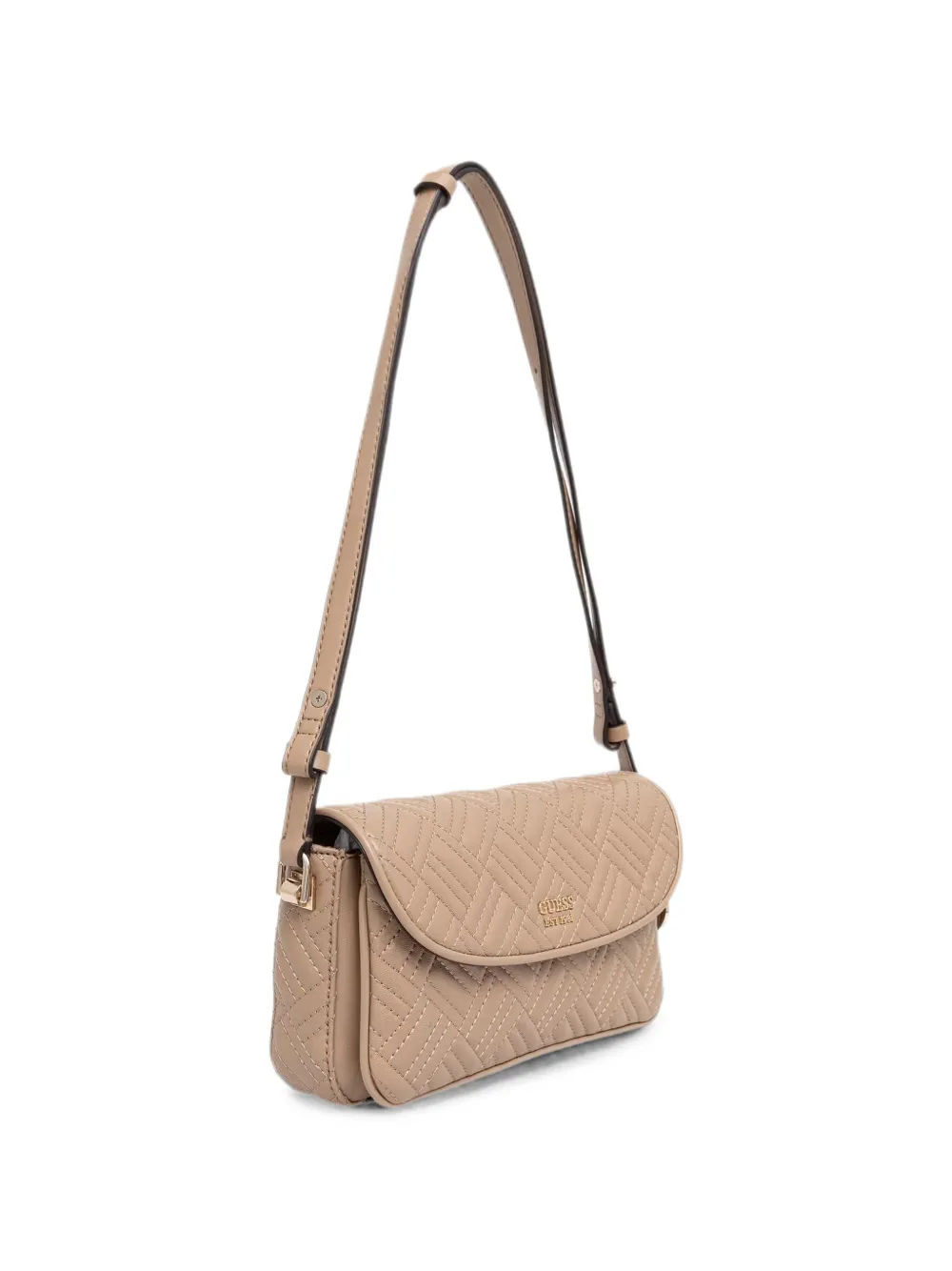 GUESS USA Sally gewatteerde schoudertas Beige