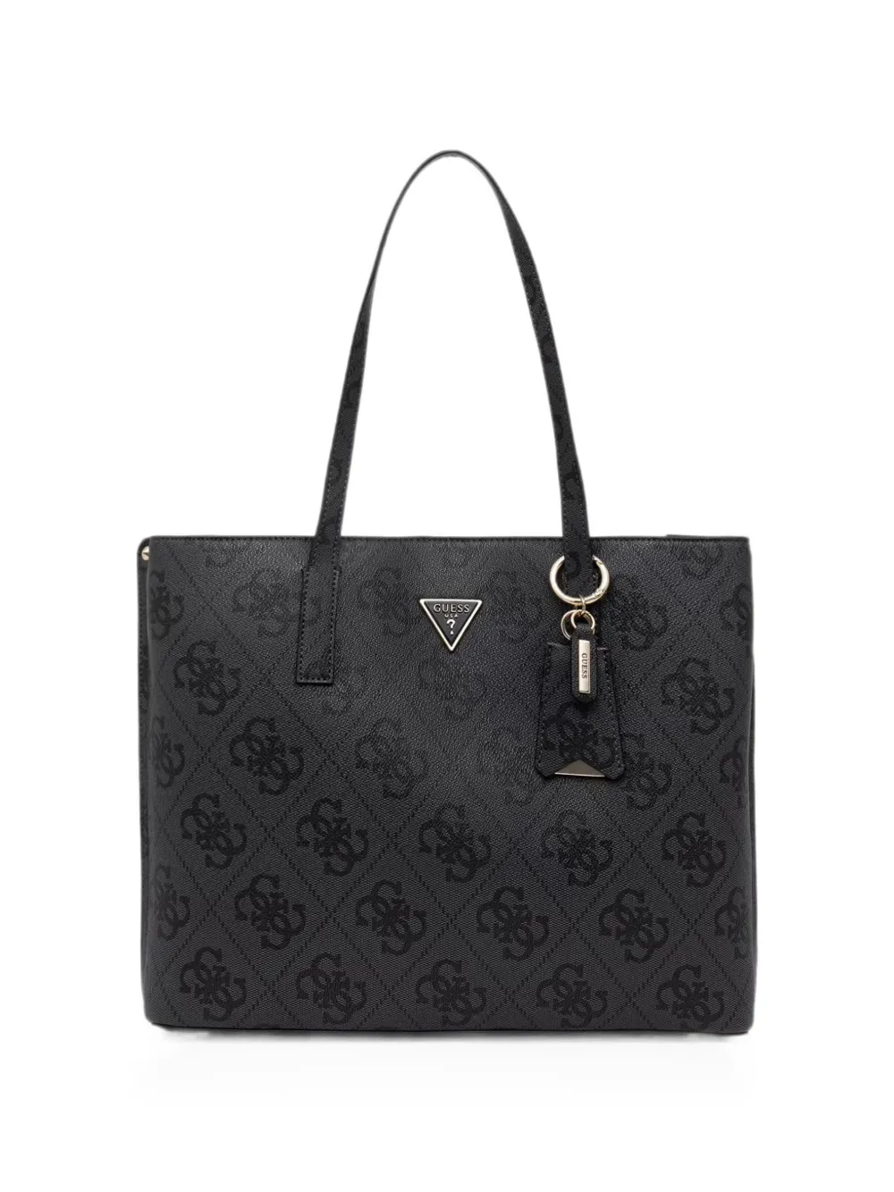 GUESS USA Meridian logo-print monogram tote bag - Black