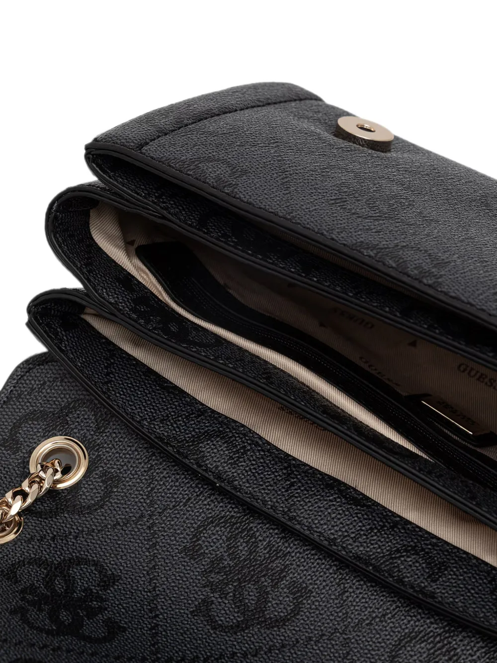 GUESS USA Noelle schoudertas met monogramprint Zwart