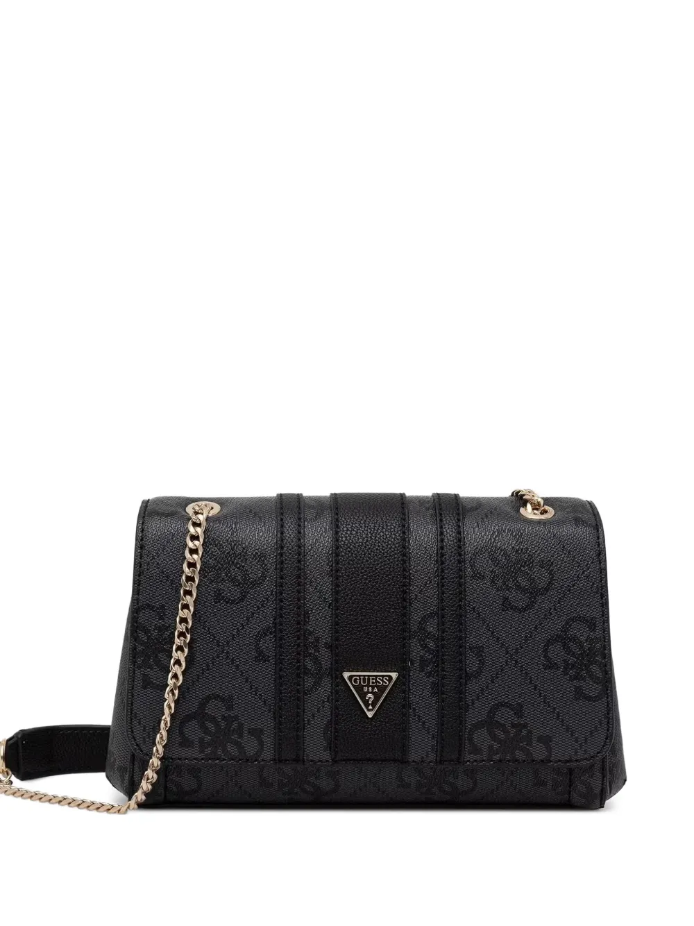 GUESS USA Noelle Schultertasche mit Monogramm-Print - Schwarz