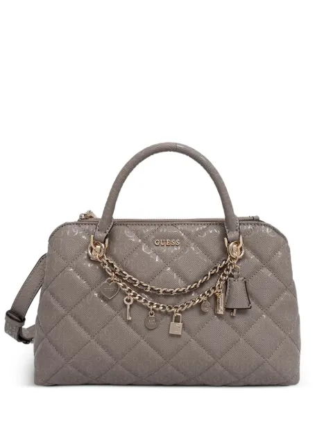 GUESS USA bolsa de hombro Libby capitonada con logo