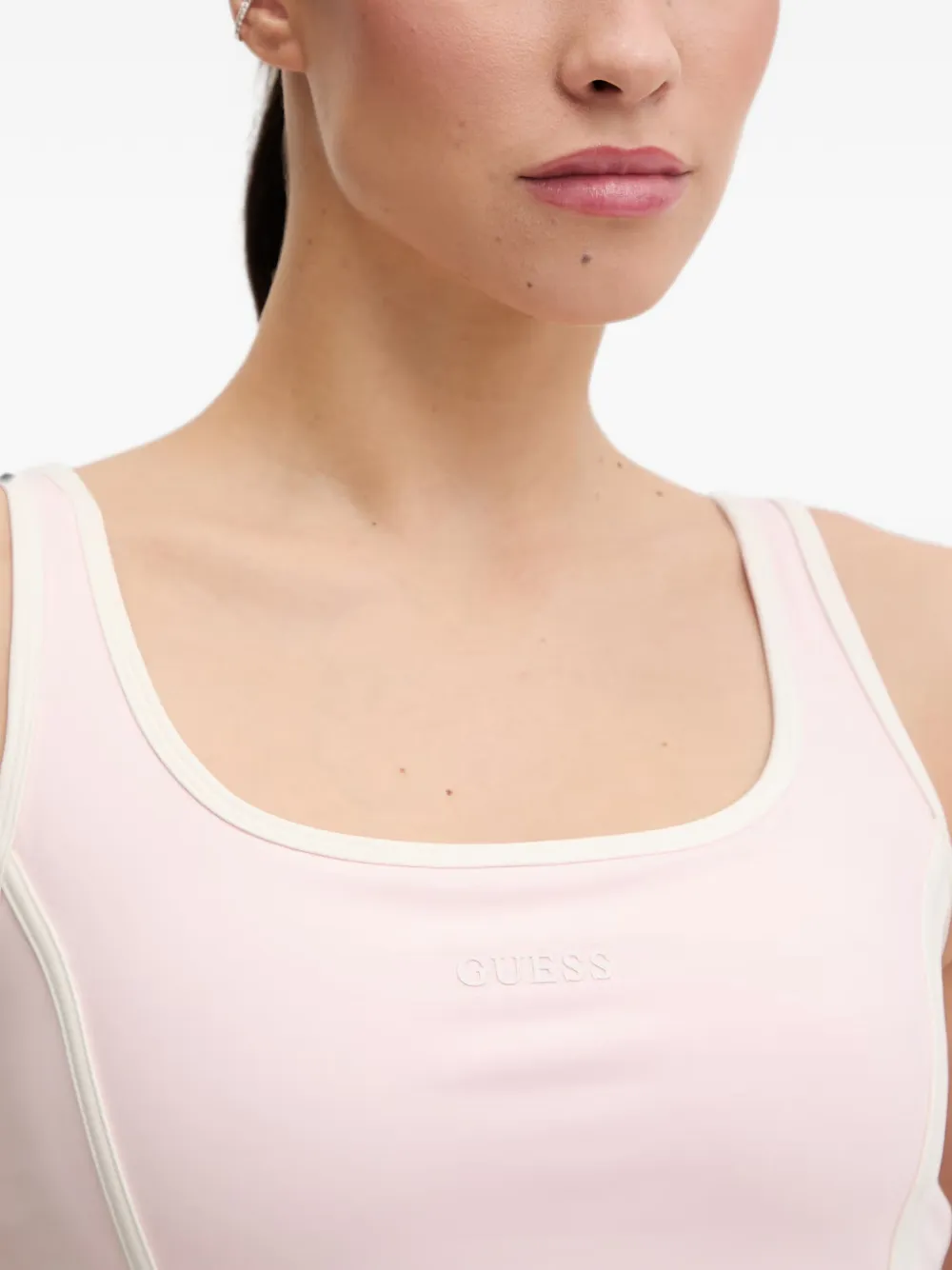 GUESS USA Mouwloze mini-jurk met contrasterende afwerking Roze
