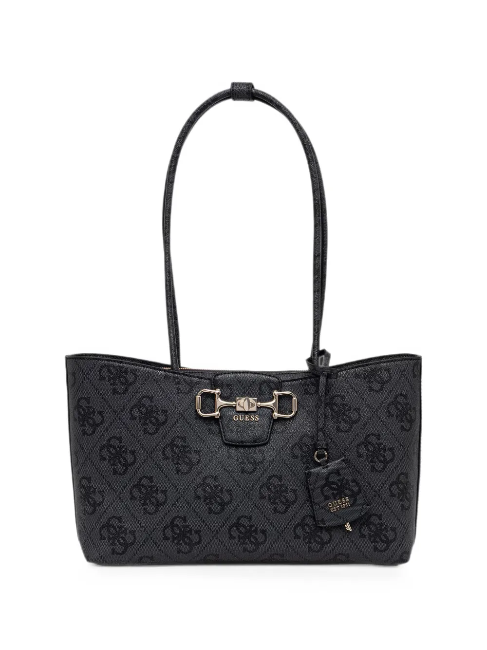 GUESS USA Janie logo-print horsebit tote bag - Nero