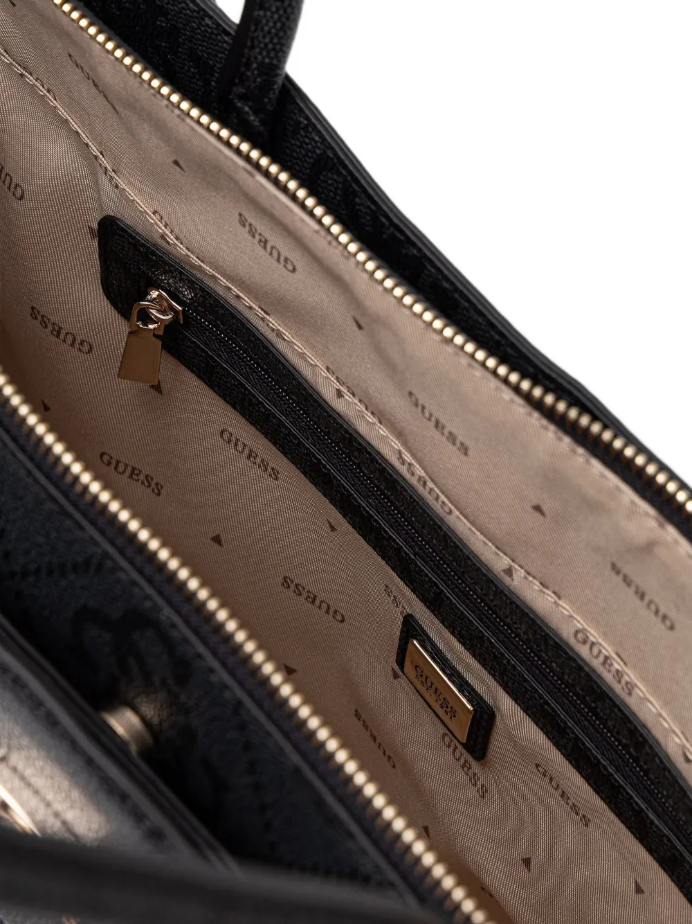 GUESS USA Janie Horsebit shopper met logoprint Zwart