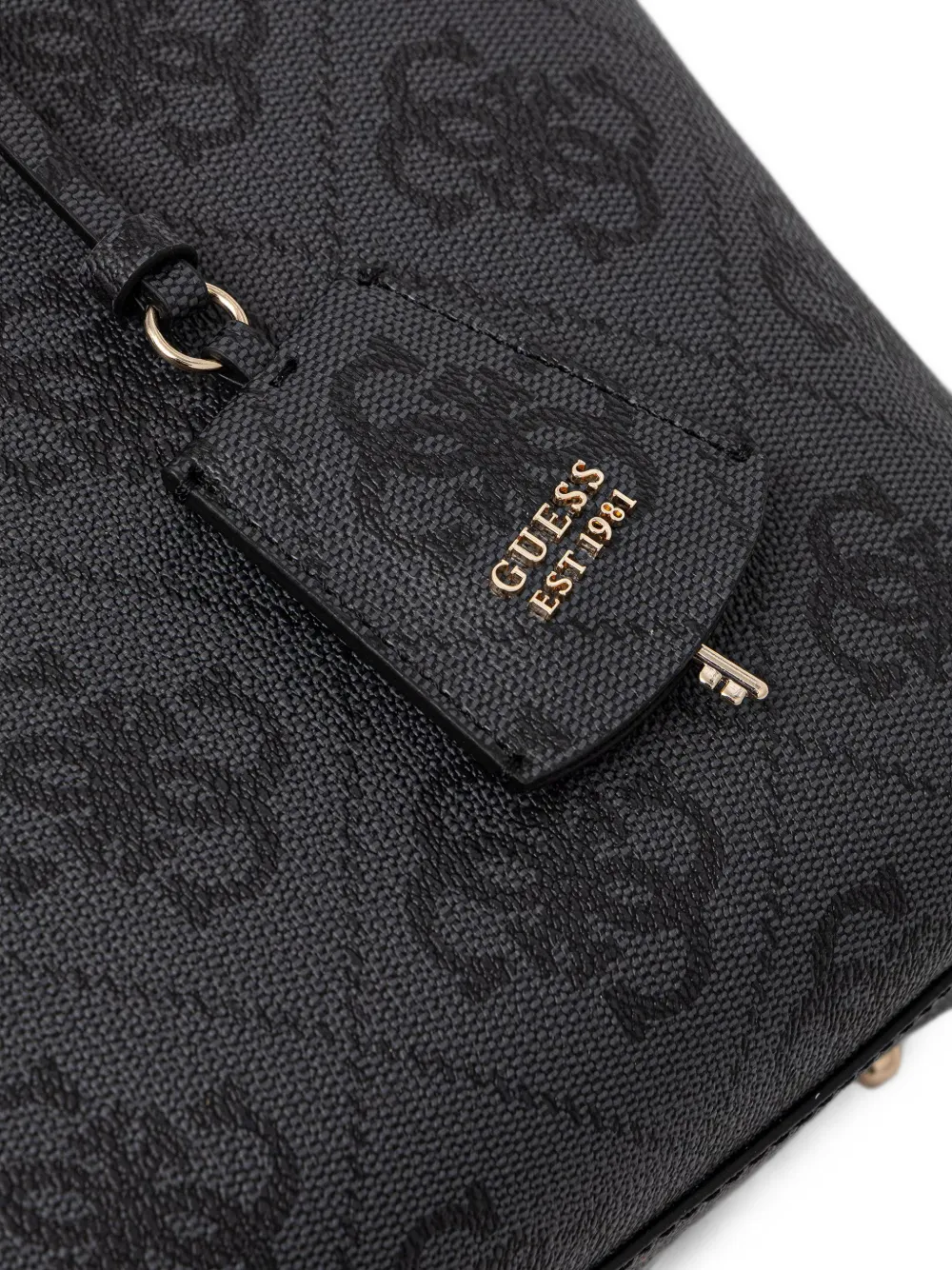 GUESS USA Janie Horsebit shopper met logoprint Zwart