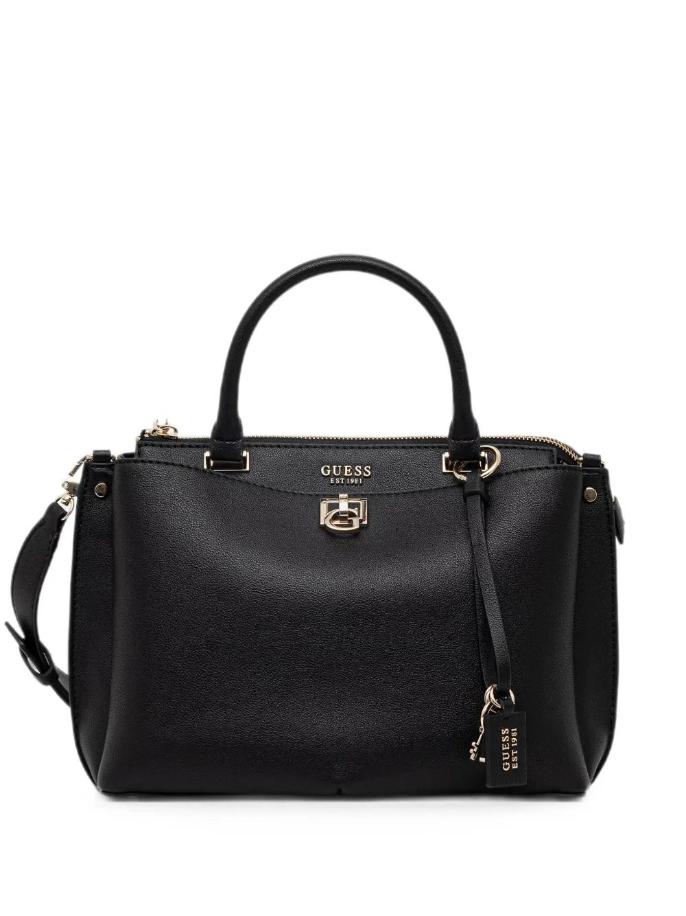 GUESS USA Isola logo-plaque top-handle bag - Nero