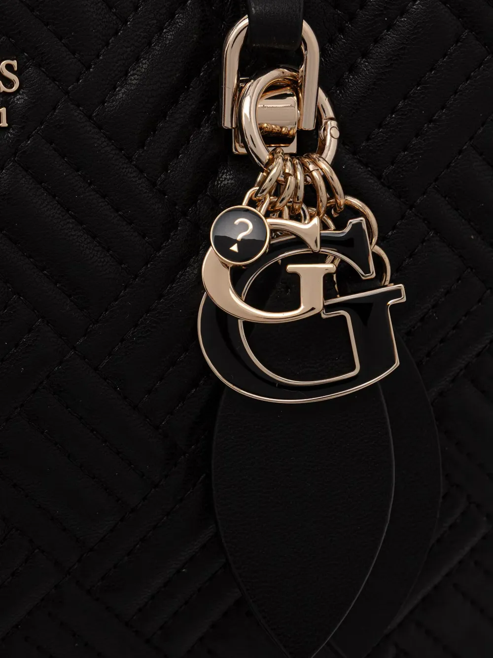GUESS USA Sally gewatteerde shopper met logobedel Zwart