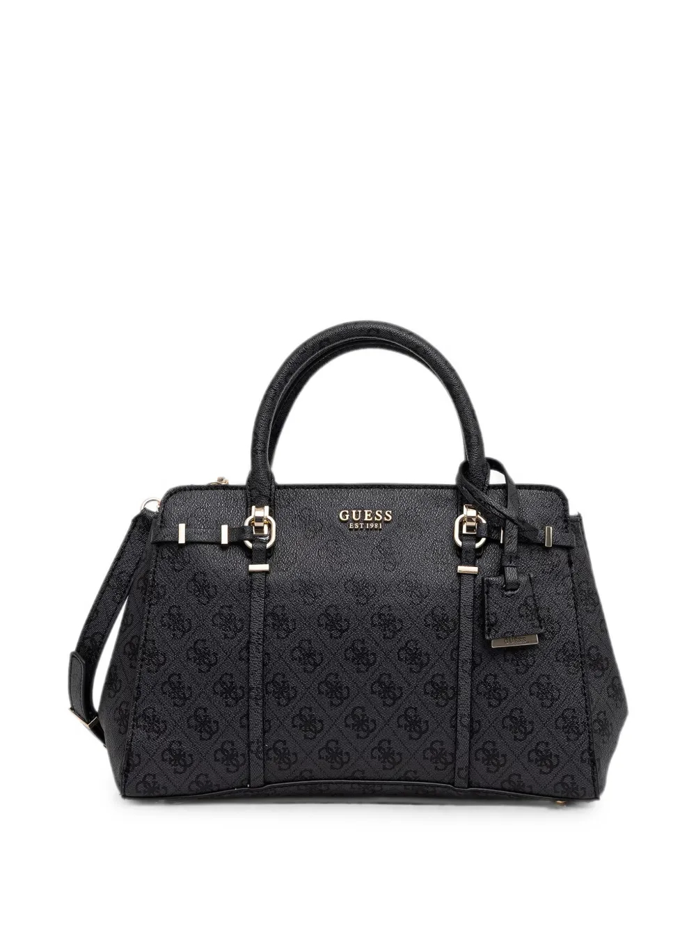 GUESS USA Leona monogram-print shoulder bag - Black
