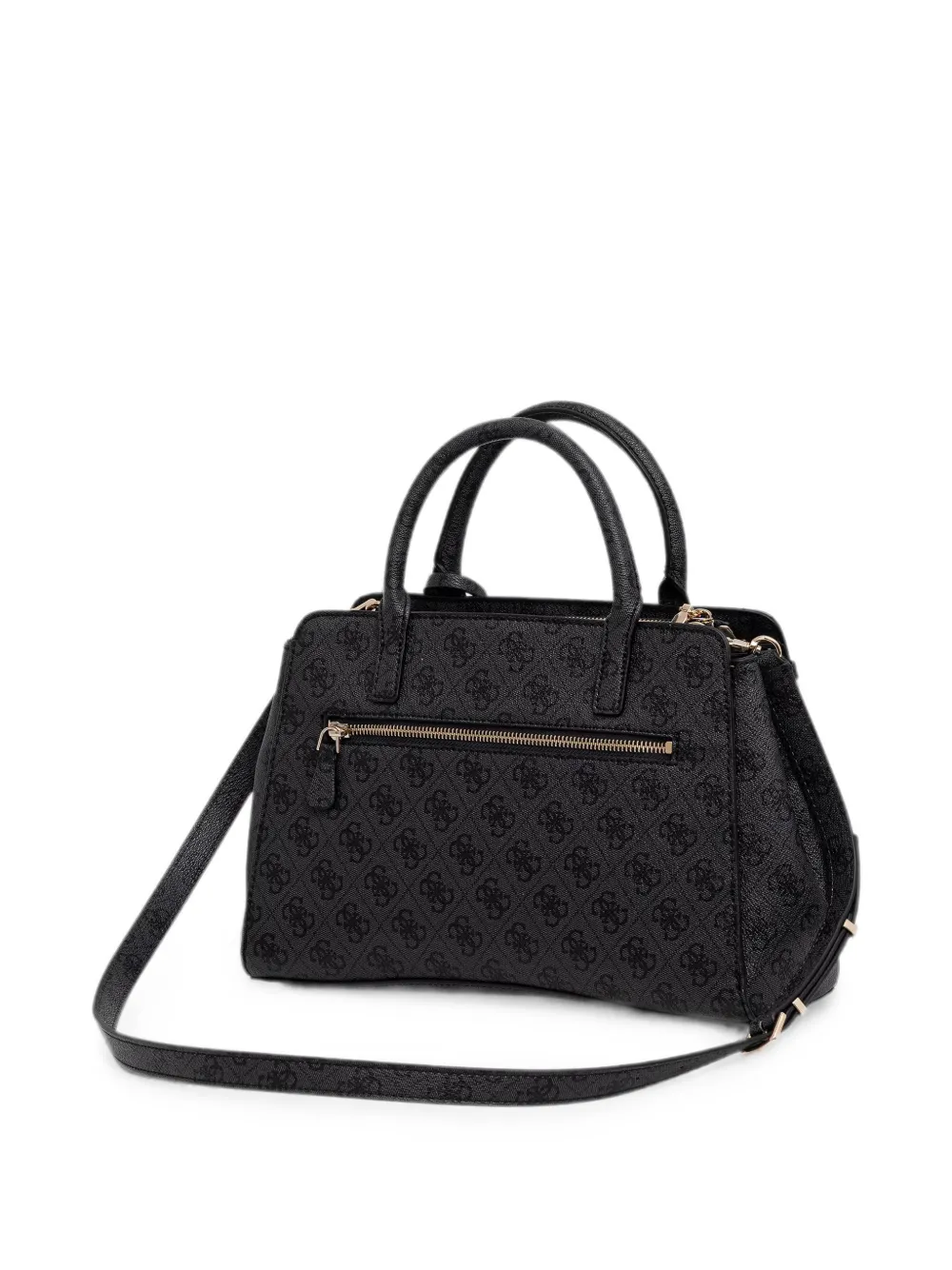 GUESS USA Leona schoudertas met monogramprint Zwart