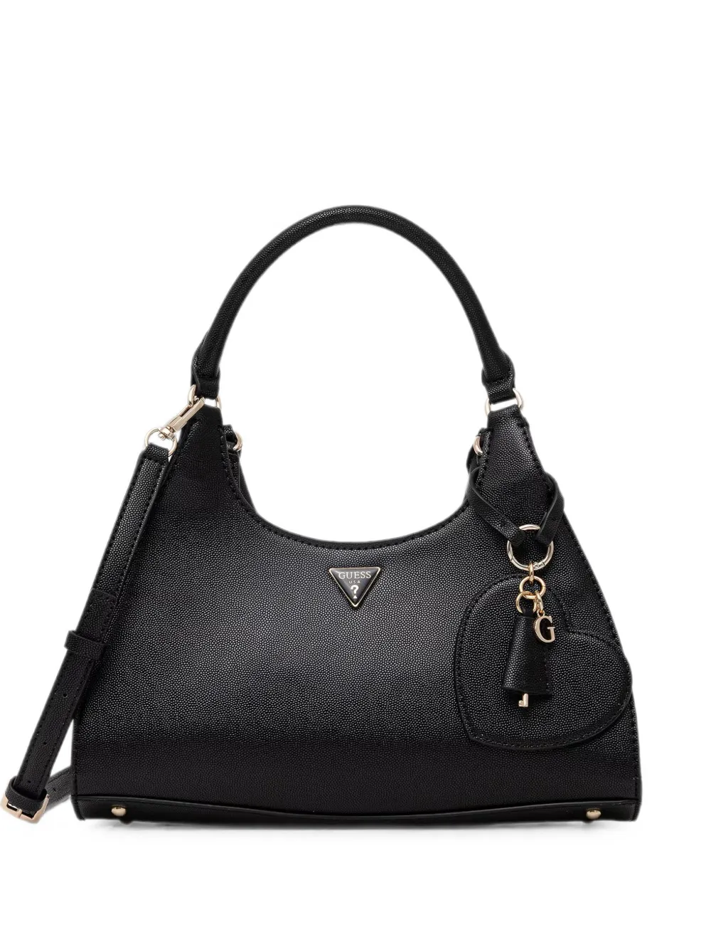GUESS USA Isobel logo-plaque pebbled-effect shoulder bag - Nero