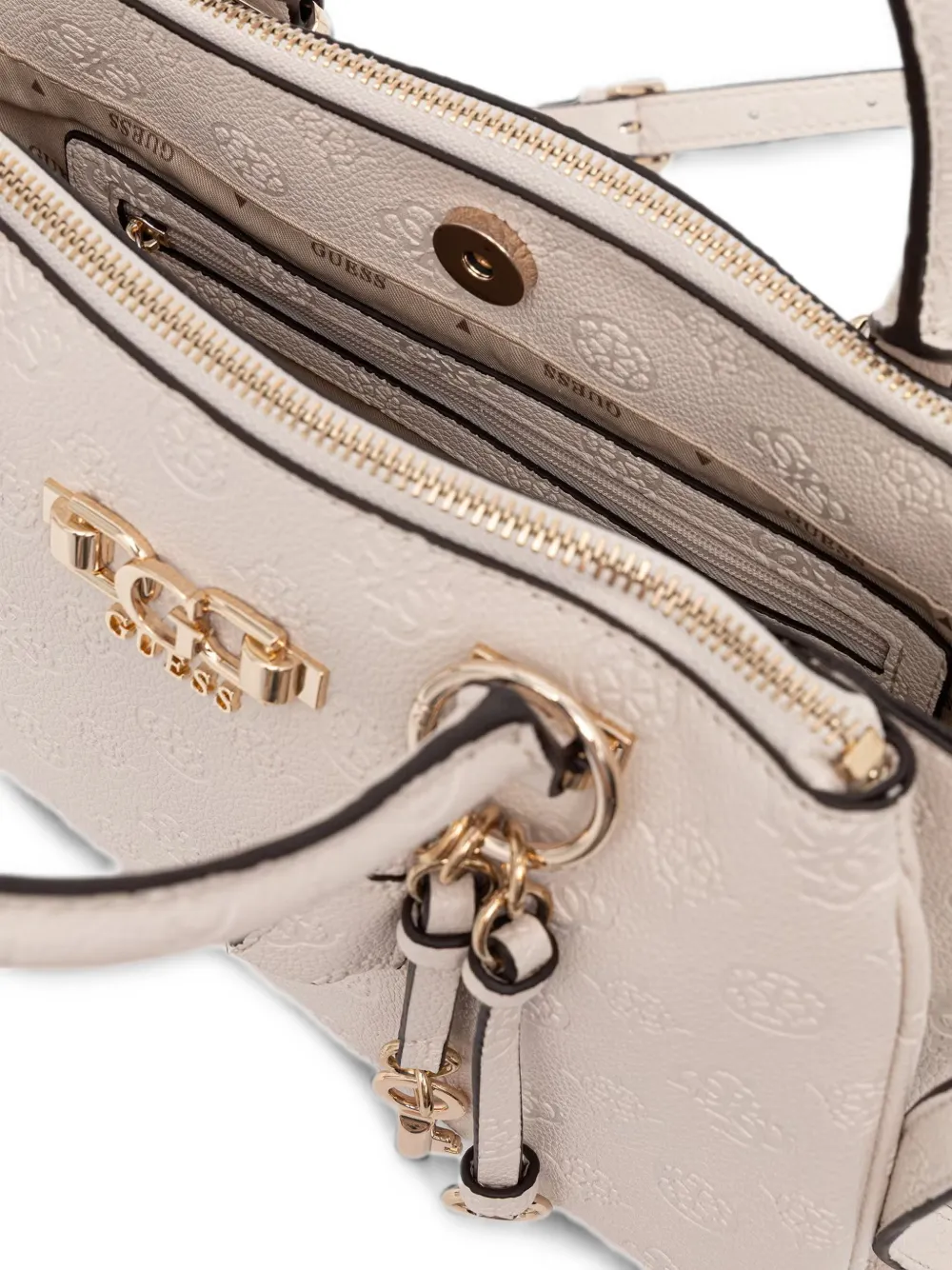 GUESS USA Anise shopper met logo-reliëf Beige