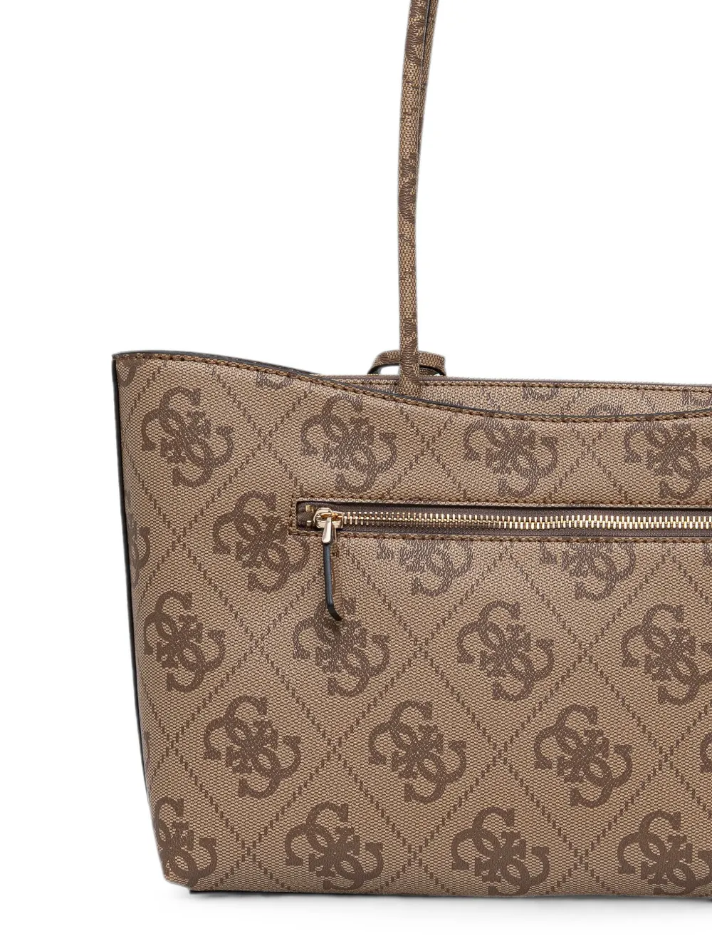 GUESS USA Horsebit shopper met monogramprint Beige