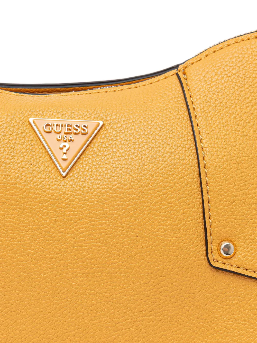 GUESS USA Darcy schoudertas met logoplakkaat en bewerkt effect Geel