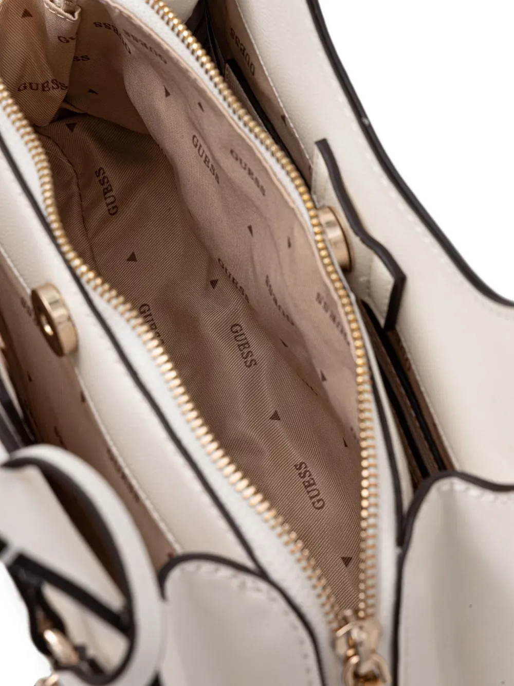 GUESS USA Isobel schoudertas met hartpatroon Wit
