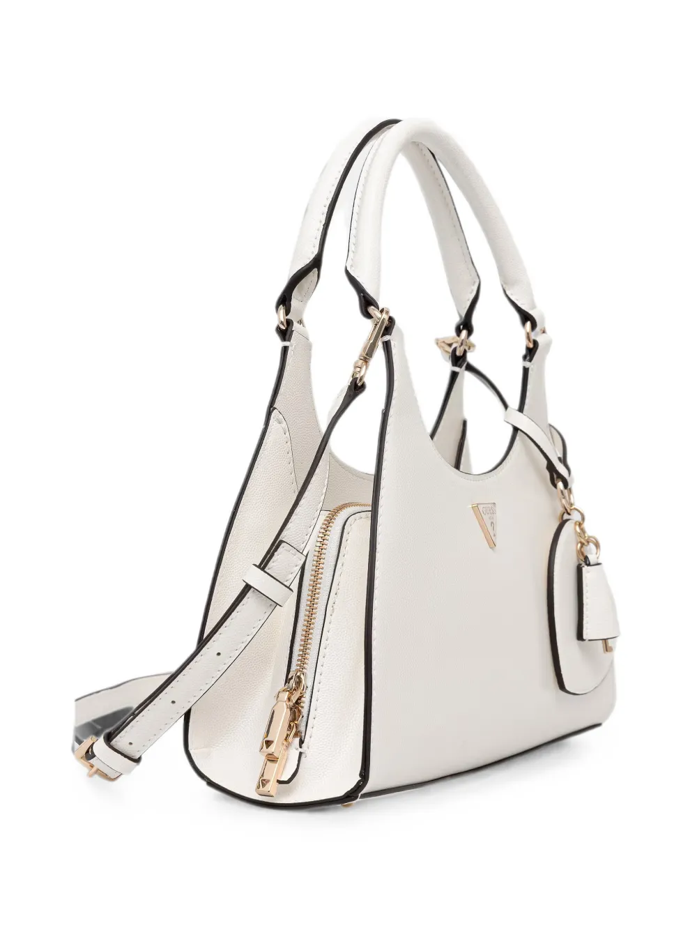 GUESS USA Isobel schoudertas met hartpatroon Wit
