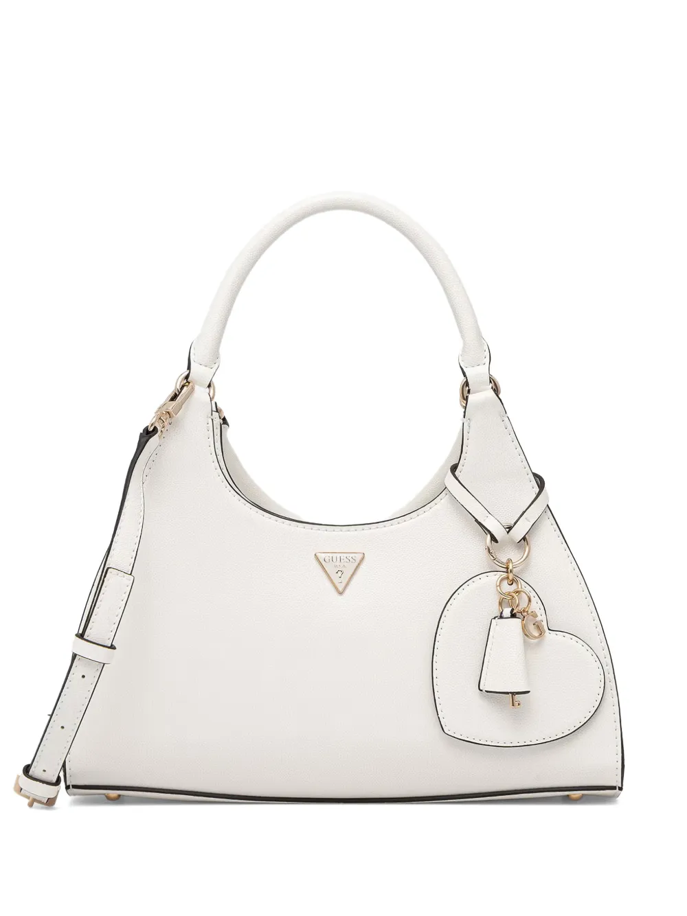 GUESS USA Isobel heart-motif shoulder bag - Bianco