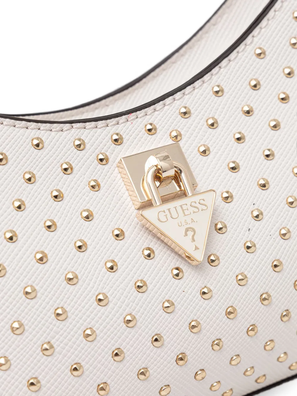 GUESS USA Patsie shopper verfraaid met studs en logoplakkaat Wit