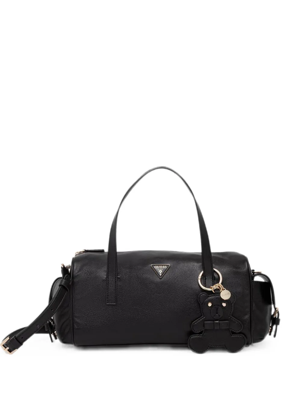 GUESS USA Kassie logo-plaque bear-charm shoulder bag - Nero