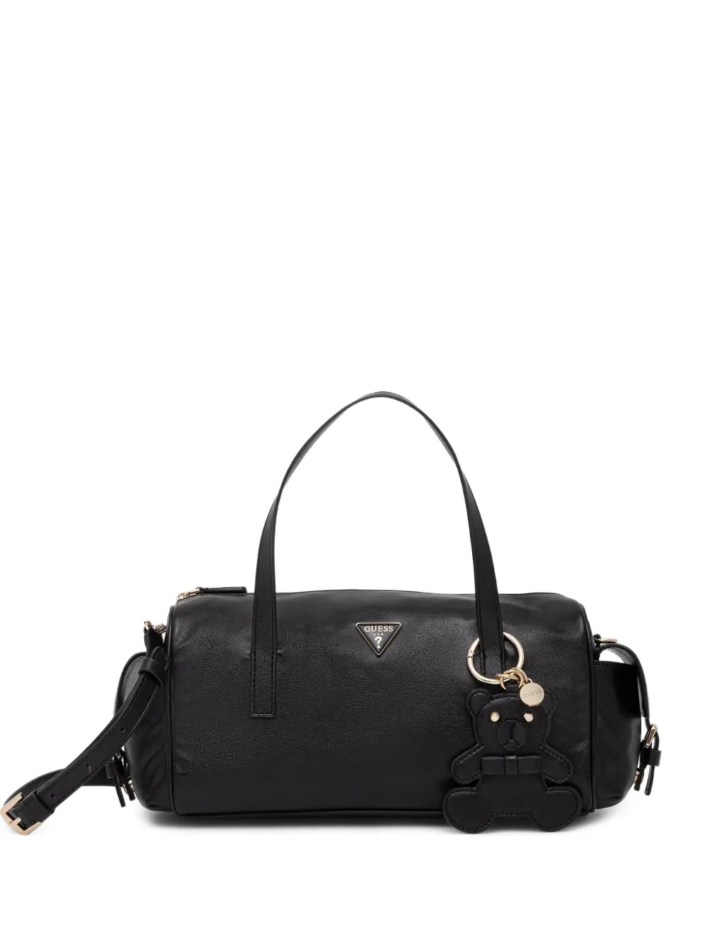 GUESS USA Kassie logo-plaque bear-charm shoulder bag - Nero