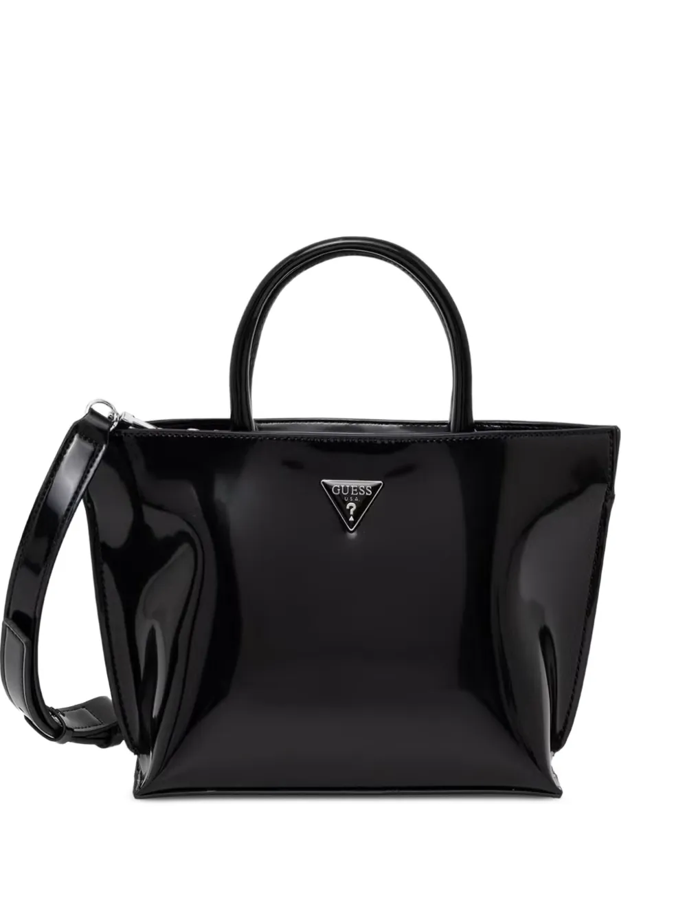 GUESS USA Borsa tote con finitura lucida - Nero