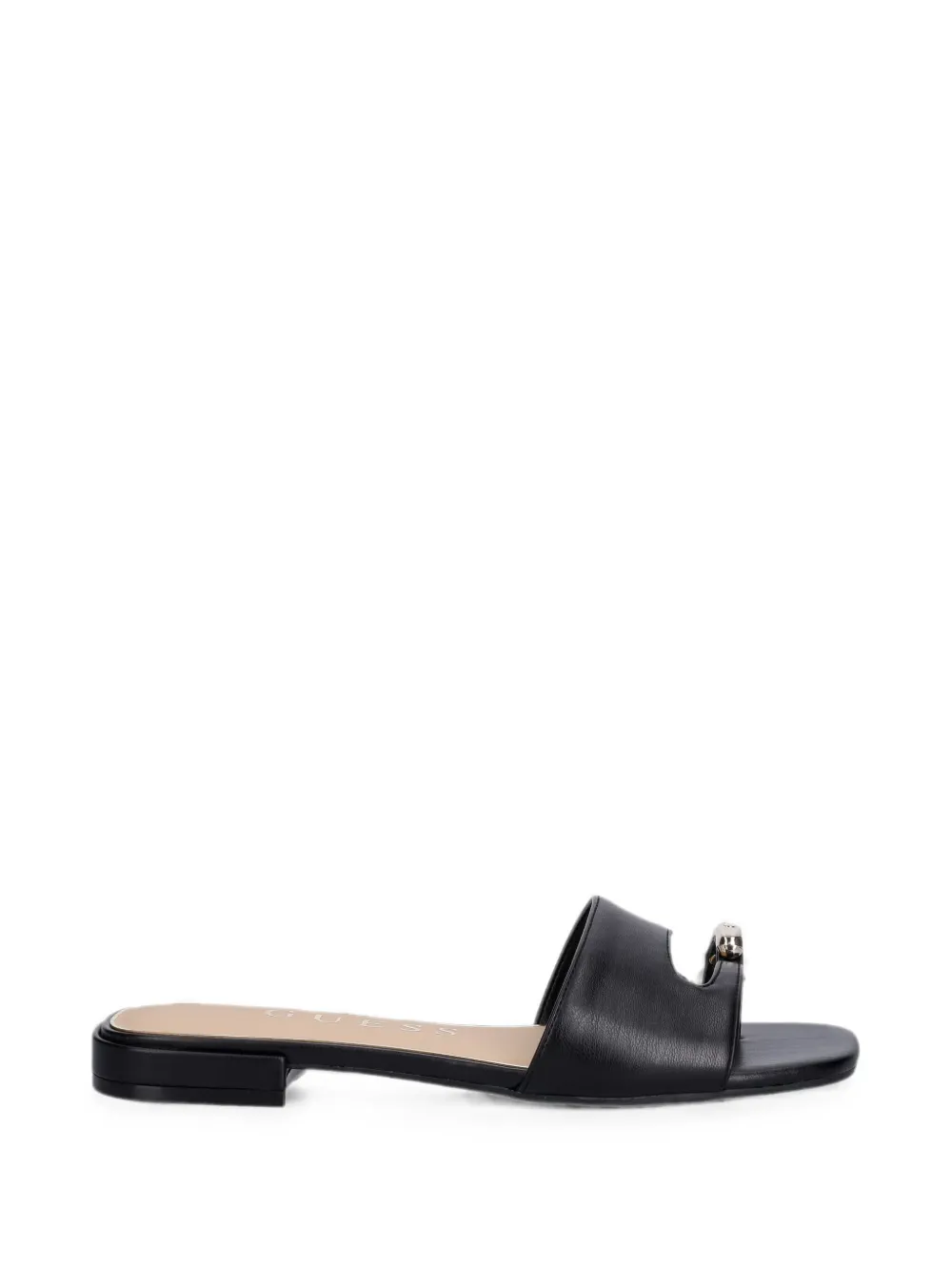 GUESS USA Tablita logo-plaque sandals - Nero