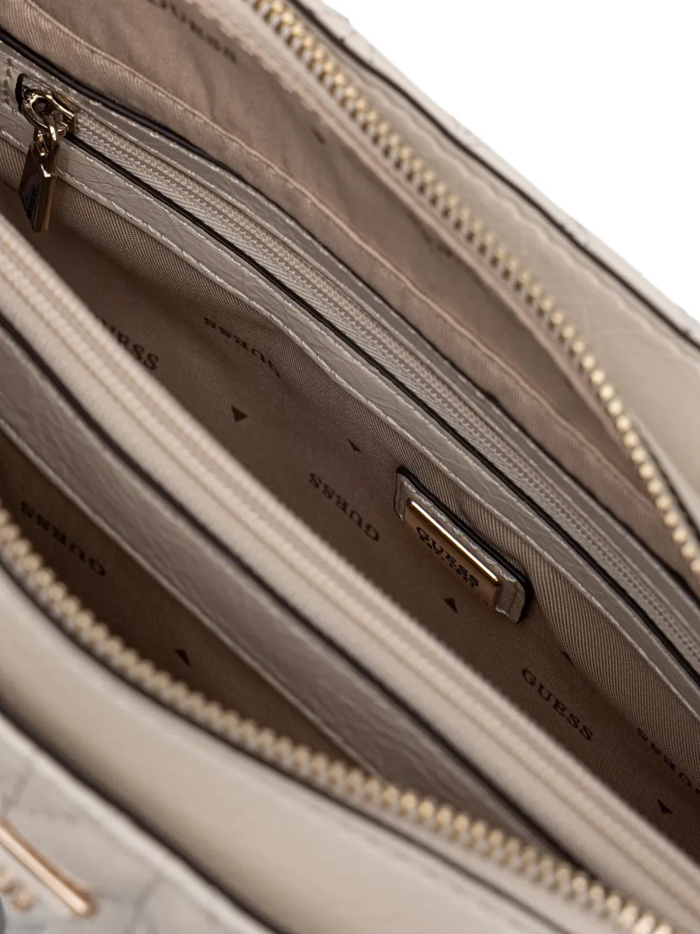 GUESS USA Cheryl gewatteerde shopper met logoplakkaat Beige