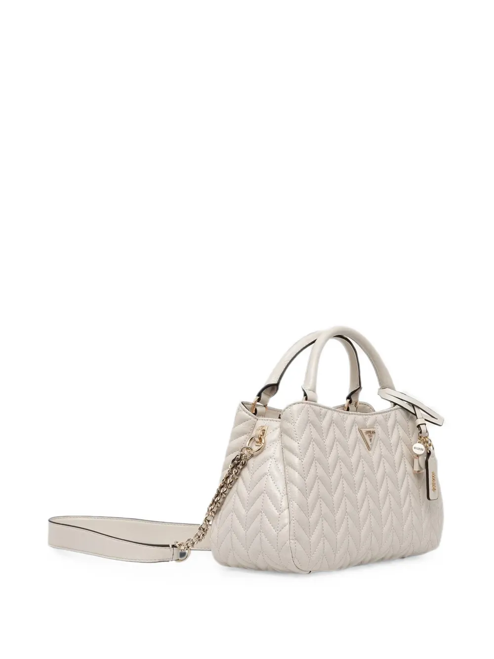 GUESS USA Cheryl gewatteerde shopper met logoplakkaat Beige
