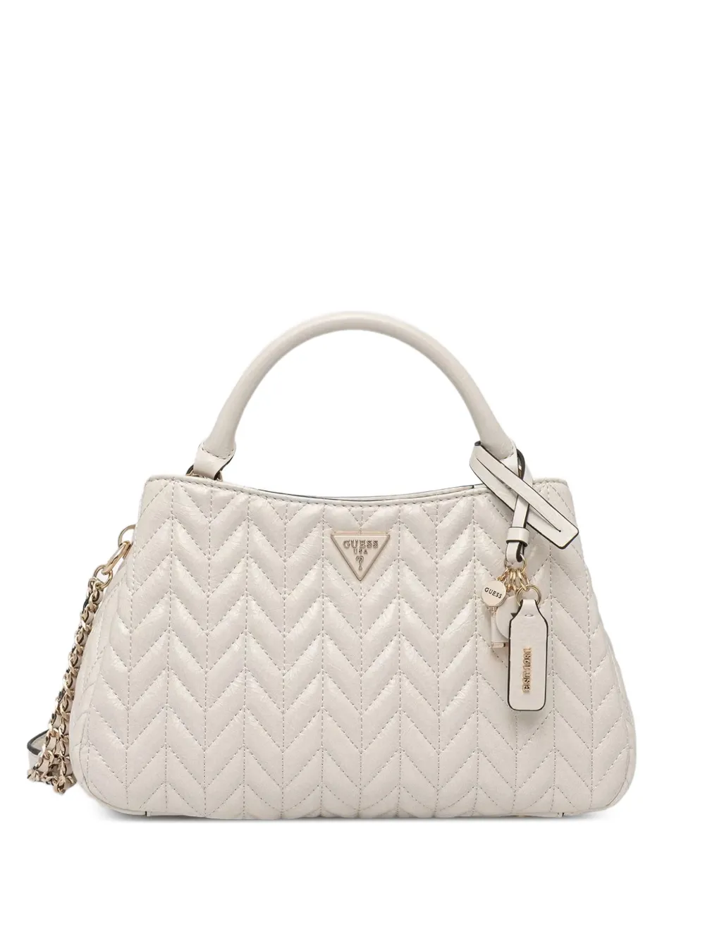 GUESS USA Cheryl quilted logo-plaque tote bag - Toni neutri