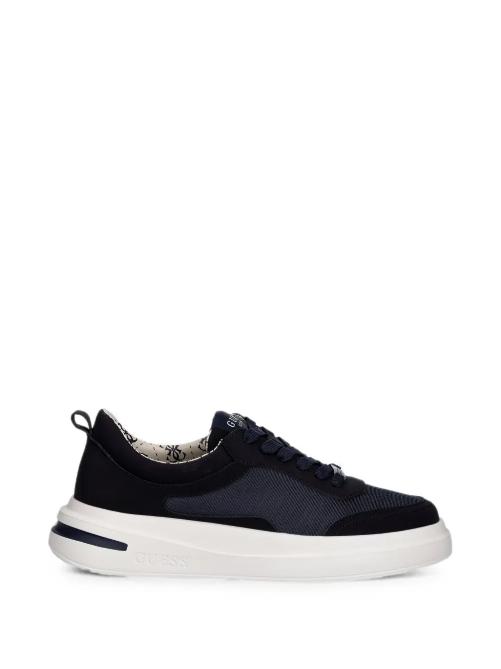 GUESS USA logo-plaque panelled sneakers - Blau