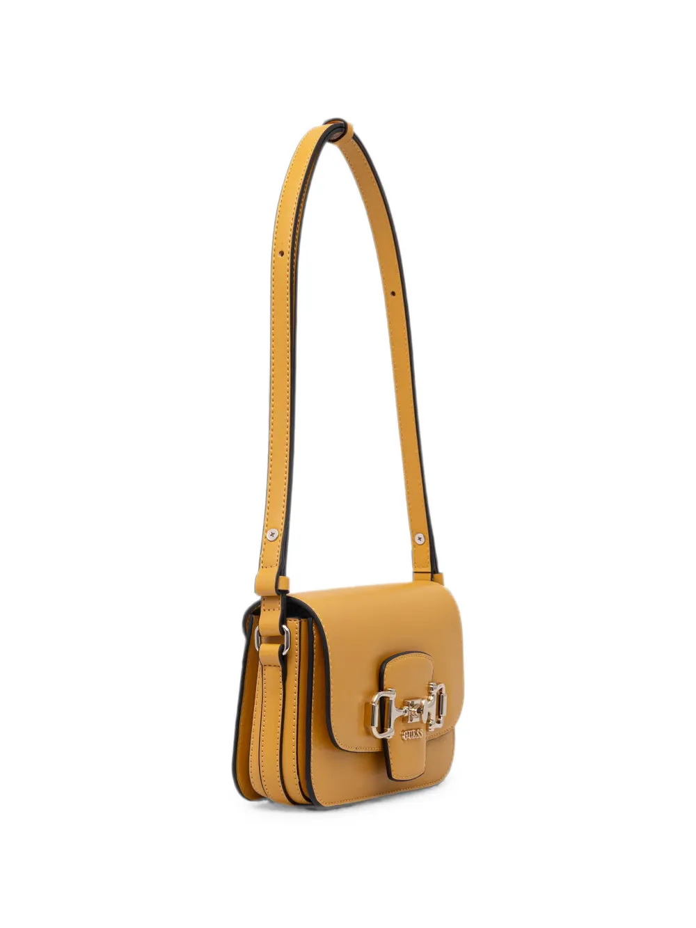 GUESS USA Janie Horsebit schoudertas met logoplakkaat Geel