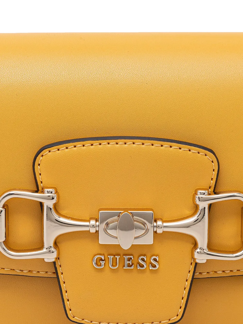 GUESS USA Janie Horsebit schoudertas met logoplakkaat Geel