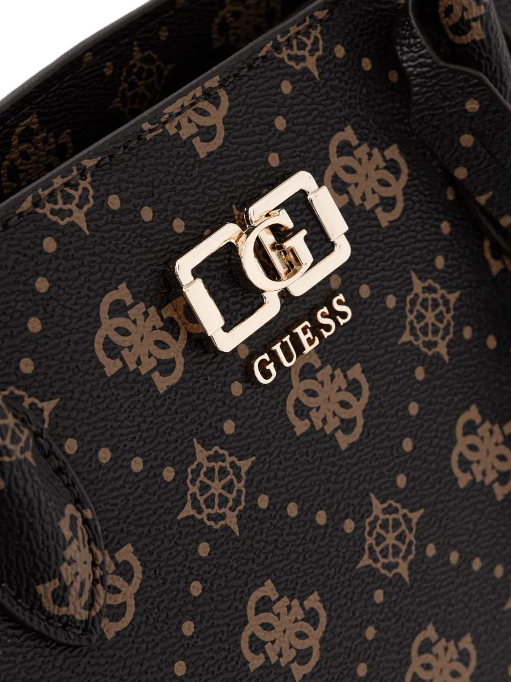 GUESS USA Emelie shopper met logoprint en rits Zwart