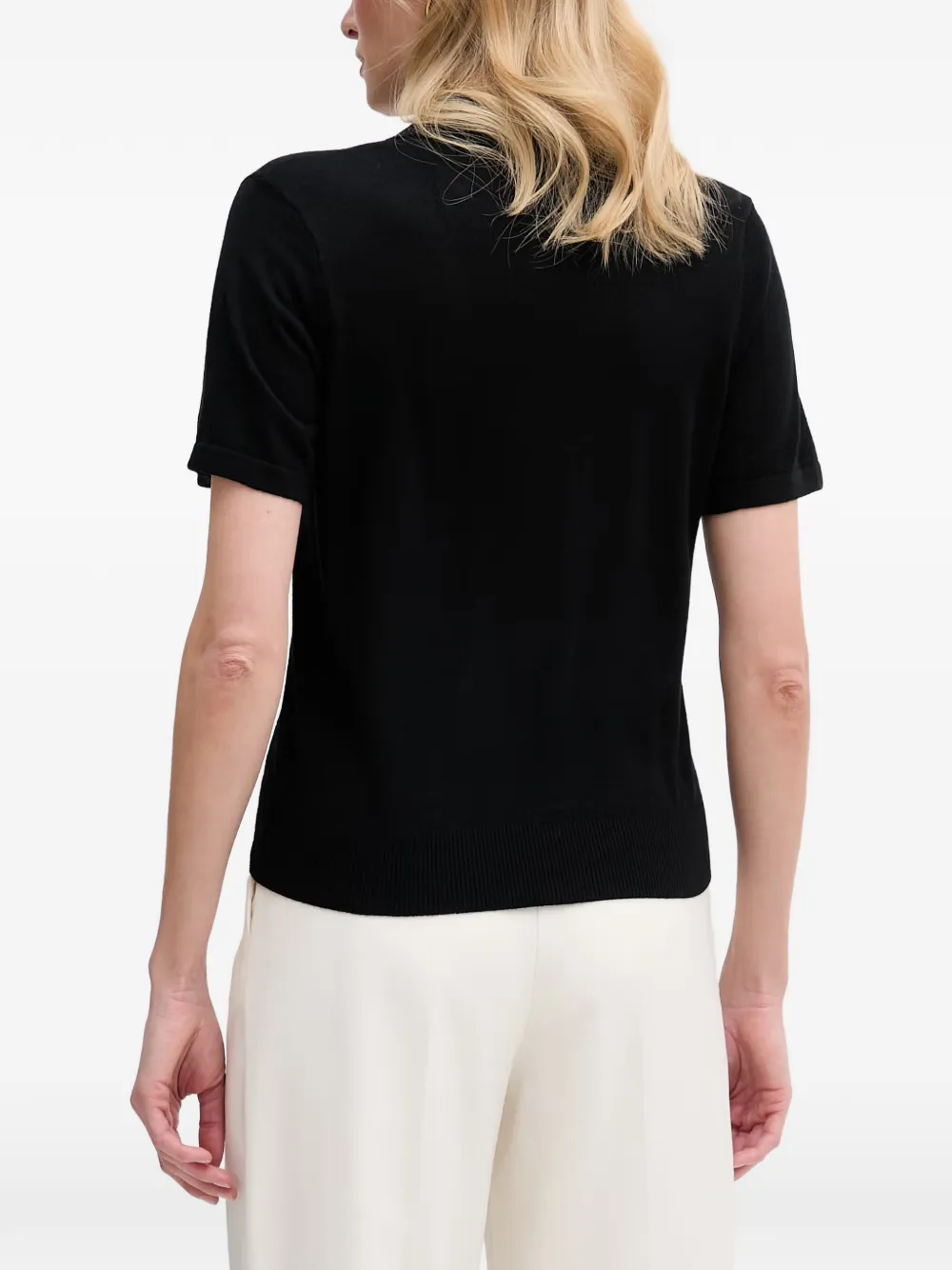 GUESS USA T-shirt verfraaid met stras en polokraag Zwart
