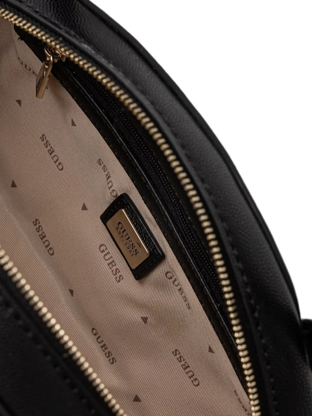 GUESS USA Isobel shopper met hartbedel en logoplakkaat Zwart