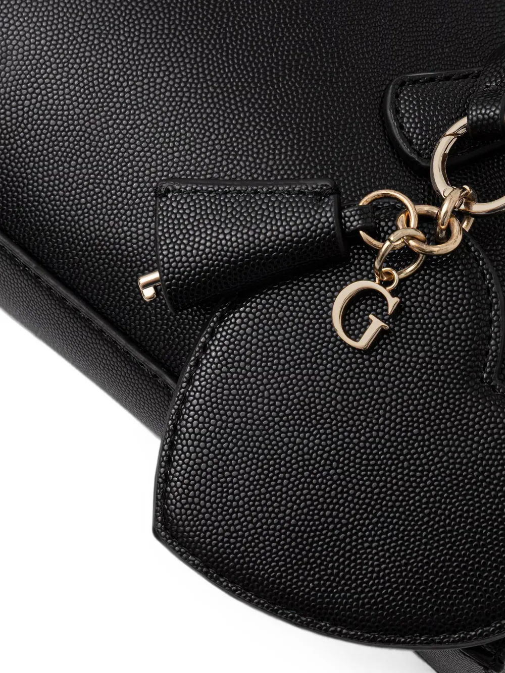 GUESS USA Isobel shopper met hartbedel en logoplakkaat Zwart