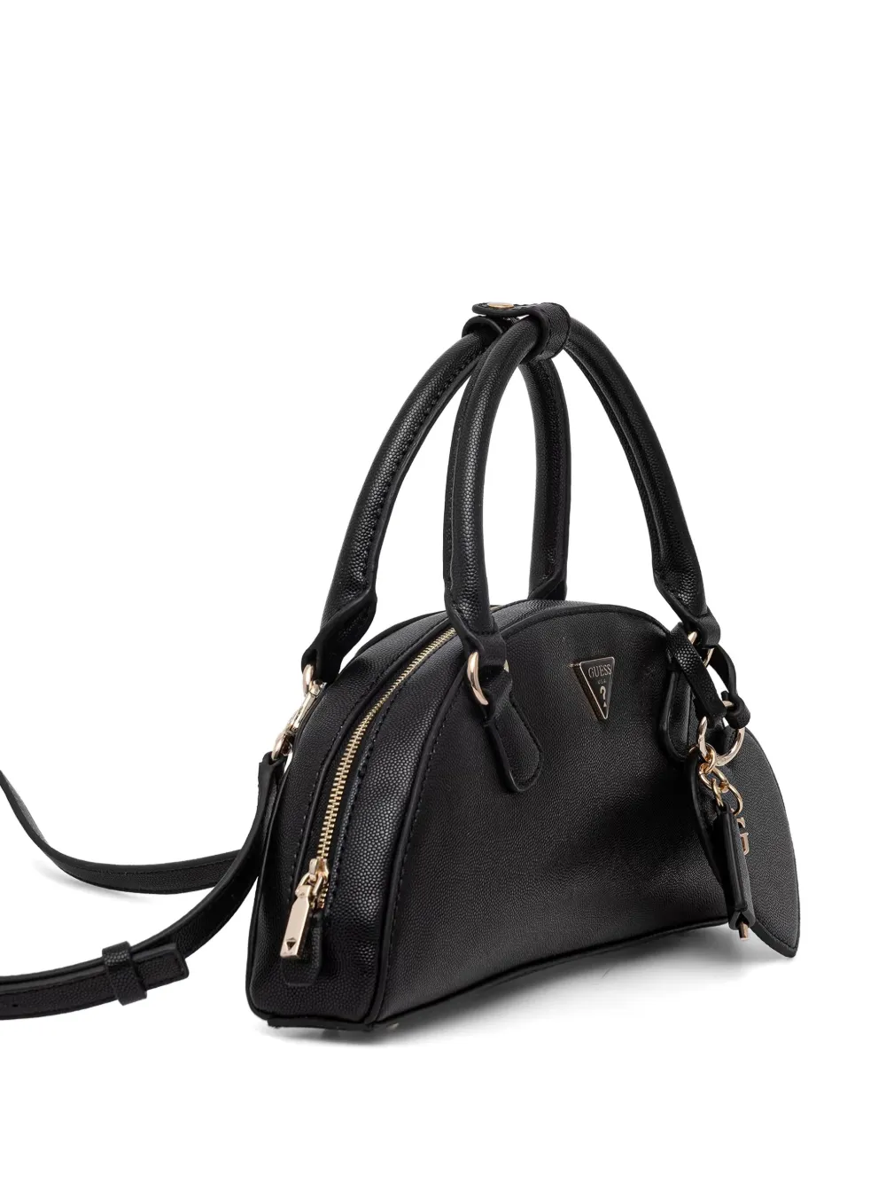 GUESS USA Isobel shopper met hartbedel en logoplakkaat Zwart
