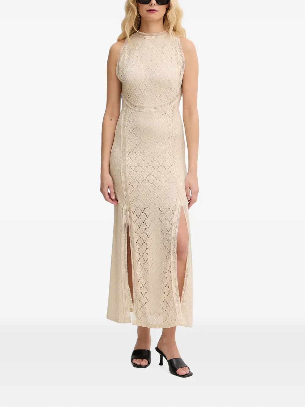 GUESS USA open-back midi dress - Toni neutri