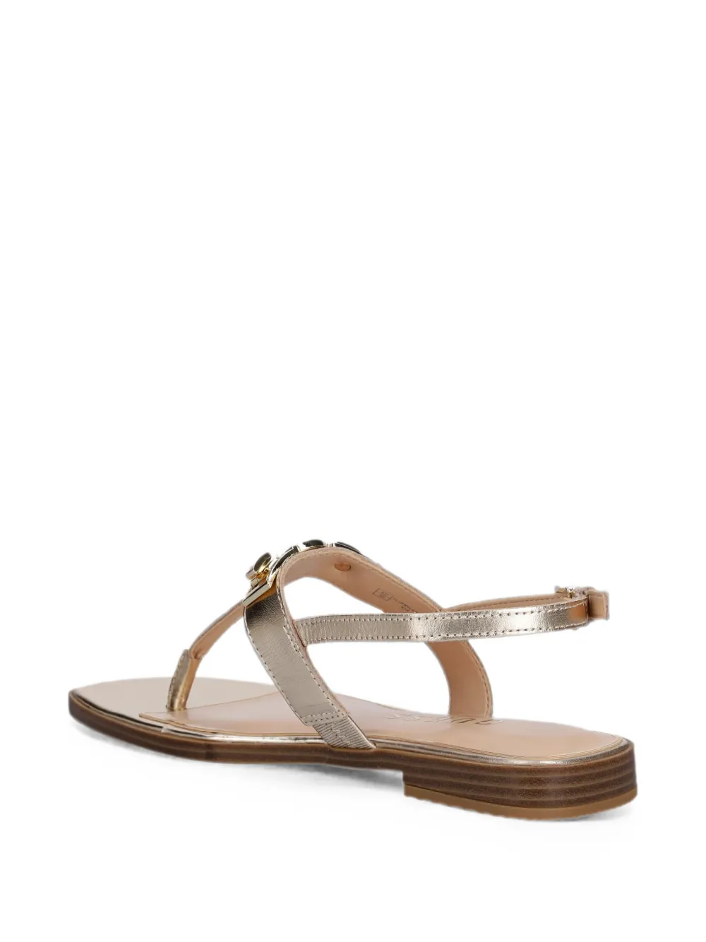 GUESS USA logo-plaque T-bar sandals Goud
