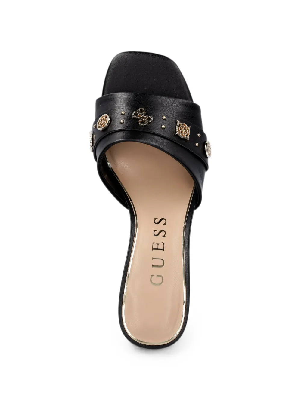 GUESS USA Gauri sandalen met blokhak en logo Zwart