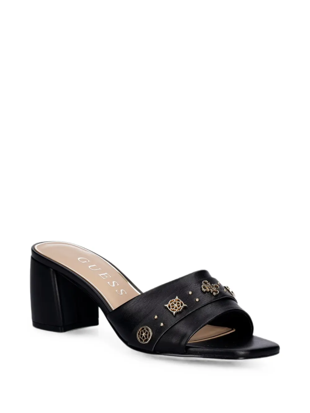 GUESS USA Gauri sandalen met blokhak en logo Zwart