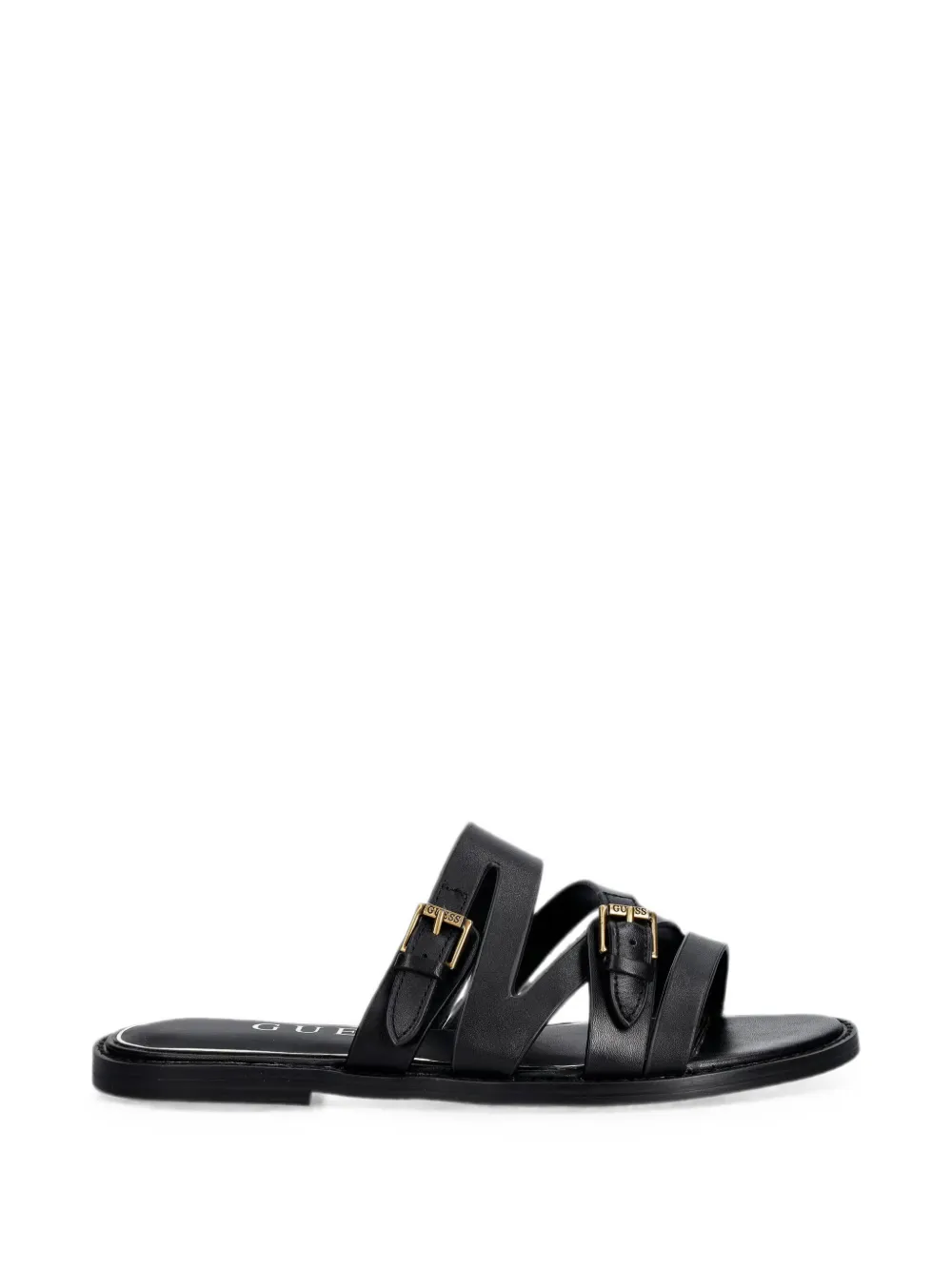 GUESS USA buckle-fastening leather sandals - Nero