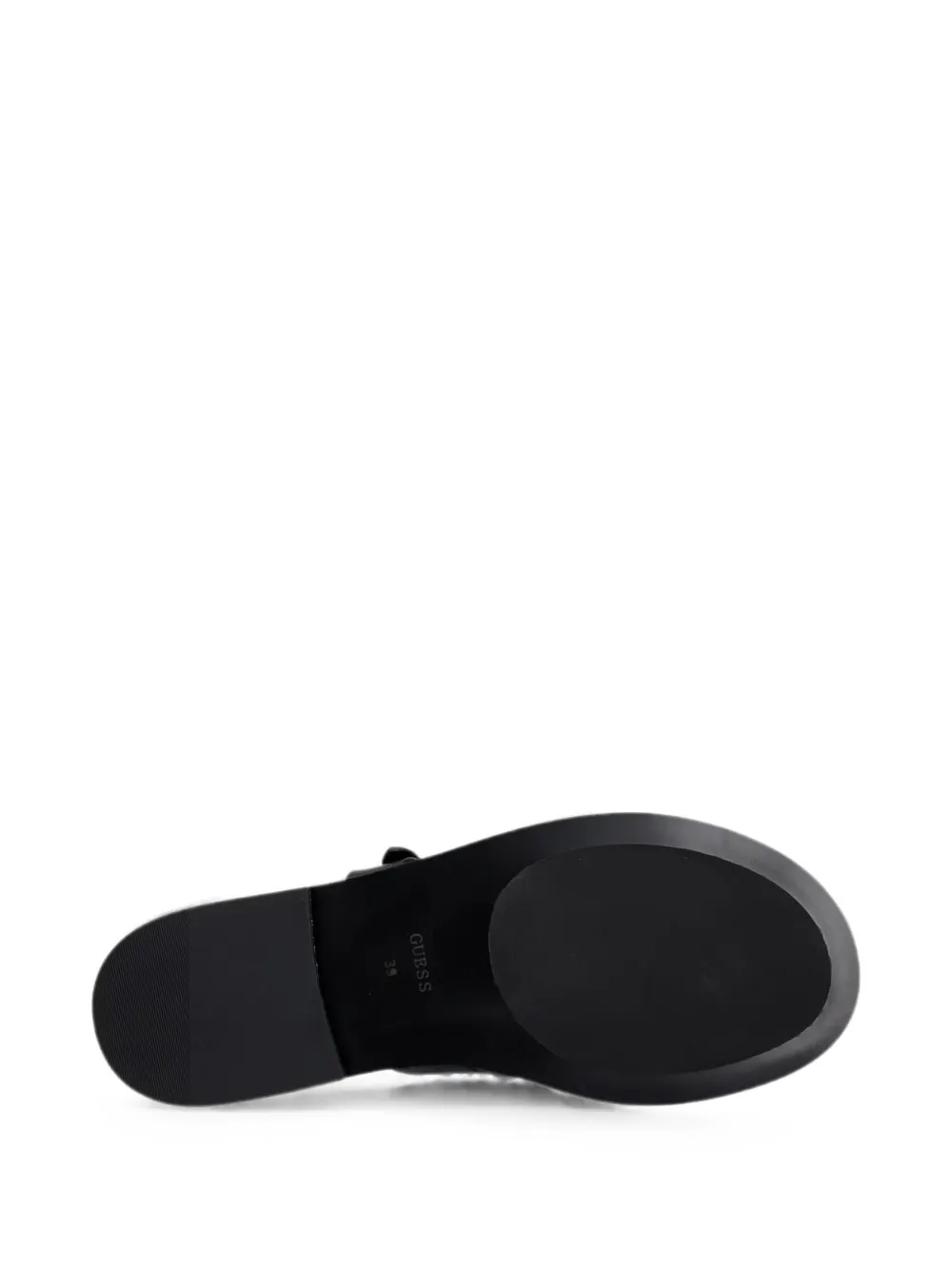 GUESS USA buckle-fastening leather sandals Zwart