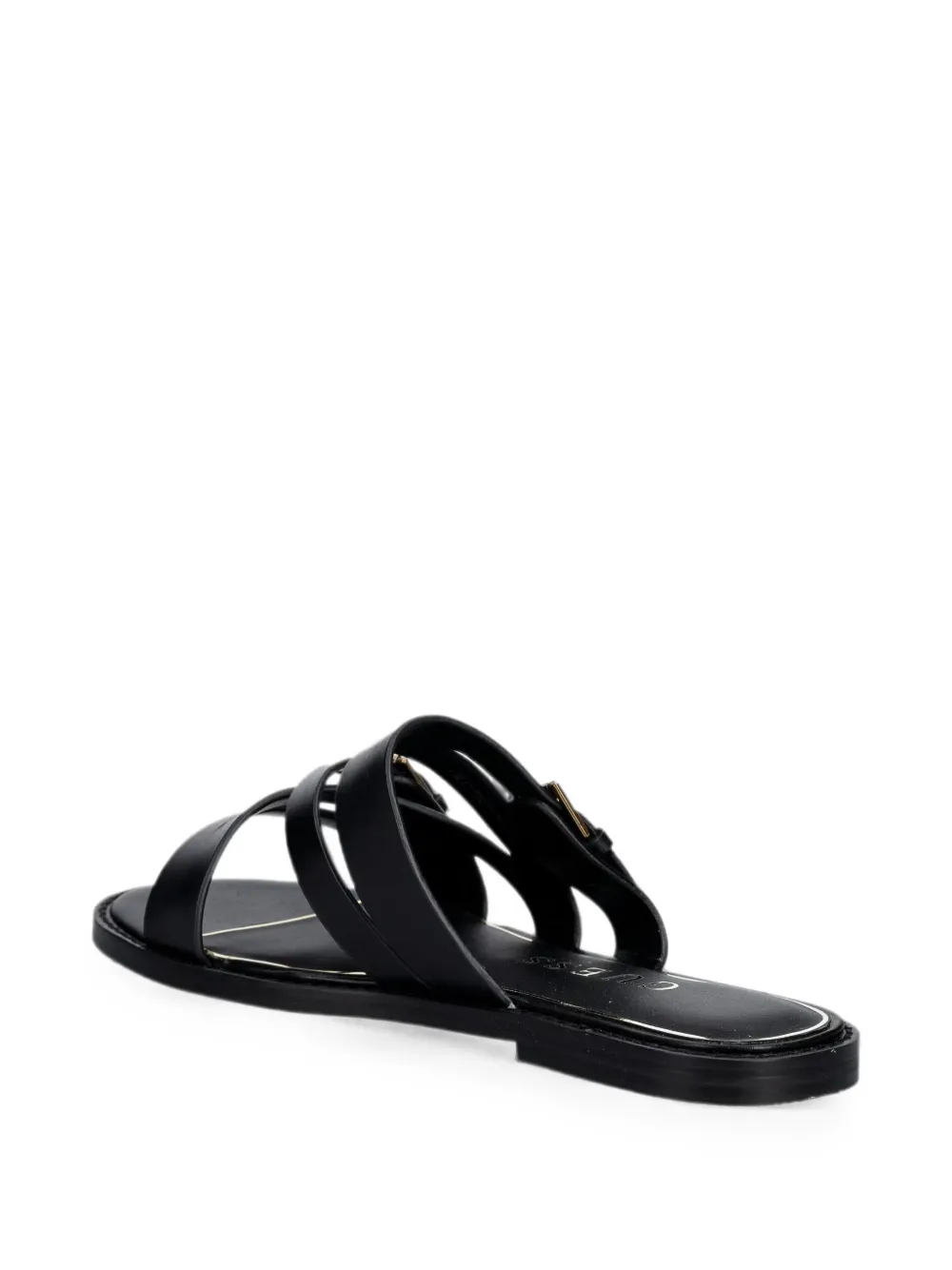 GUESS USA buckle-fastening leather sandals Zwart