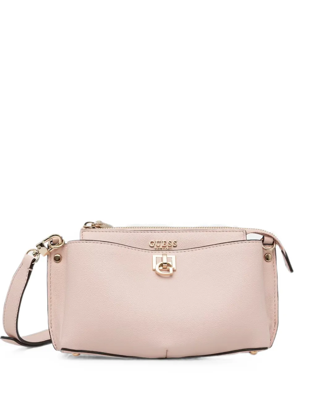 GUESS USA Schultertasche mit Logo-Schild - Rosa
