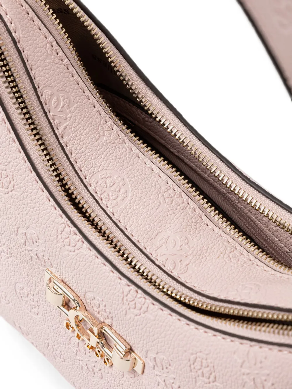 GUESS USA shopper met monogram-reliëf en logoplakkaat Roze