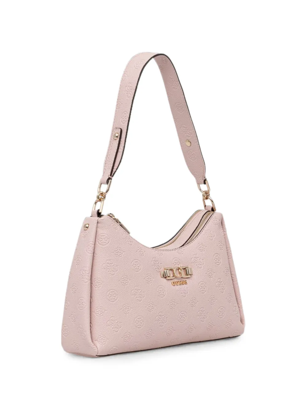GUESS USA shopper met monogram-reliëf en logoplakkaat Roze
