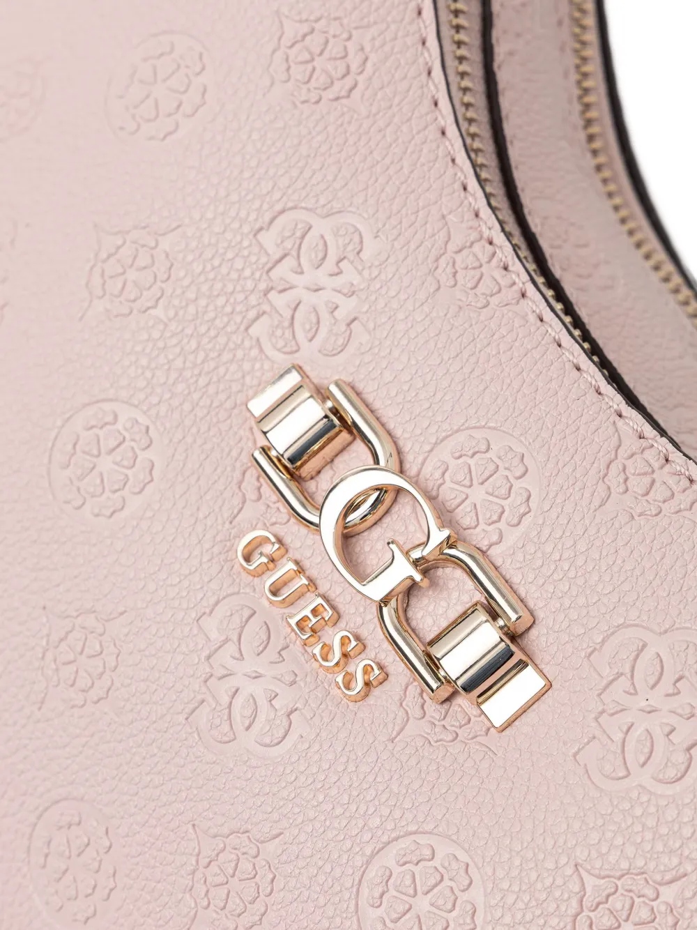 GUESS USA shopper met monogram-reliëf en logoplakkaat Roze